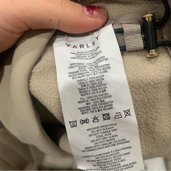 Varley Jacket Balfern Transitional Puffer in Taupe - Size M - Picture 7 of 8